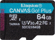 Kingston Canvas Go! Plus R170/W70 microSDXC 64GB, UHS-I U3, A2, Class 10