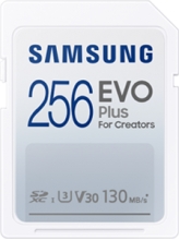 Samsung EVO Plus for Creators R130 SDXC 256GB, UHS-I U3, Class 10