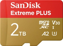 SanDisk Extreme PLUS R250/W150 microSDXC 2TB Kit, UHS-I U3, A2, Class 10