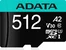 ADATA Premier Pro R100/W80 microSDXC 512GB Kit, UHS-I U3, A2, Class 10