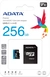 ADATA Premier R100/W25 microSDXC 256GB Kit, UHS-I U1, A1, Class 10