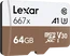 Lexar Professional 667x R100/W90 microSDXC 64GB Kit, UHS-I U3, A1, Class 10