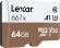 Lexar Professional 667x R100/W90 microSDXC 64GB Kit, UHS-I U3, A1, Class 10