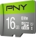 PNY Elite microSDHC 16GB, UHS-I U1, Class 10