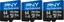 PNY Pro Elite High Endurance R100 microSDXC 64GB Kit, UHS-I U3, A2, Class 10, 3er-Pack