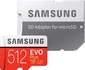 Samsung EVO Plus R100/W90 microSDXC 512GB Kit, UHS-I U3, Class 10