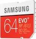 Samsung EVO+ R80/W20 SDXC 64GB, UHS-I, Class 10