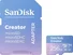 SanDisk Creator R190/W130 microSDXC 256GB Kit, UHS-I U3, A2, Class 10
