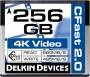 Delkin Cinema R560/W495 CFast 2.0 CompactFlash Card 256GB (DDCFST560256)