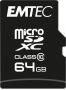 Emtec Classic R20/W12 microSDXC 64GB Kit, Class 10
