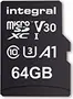 Integral High Speed R100/W45 microSDXC 64GB Kit, UHS-I U3, A1, Class 10