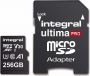 Integral Premium High Speed R100/W90 microSDXC 256GB Kit, UHS-I U3, A1, Class 10 (INMSDX256G-100/90V30)