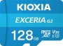 KIOXIA EXCERIA G2 R100/W50 microSDXC 128GB Kit, UHS-I U3, A1, Class 10 (LMEX2L128GG2)