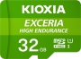 KIOXIA EXCERIA HIGH ENDURANCE R100/W30 microSDHC 32GB Kit, UHS-I U1, A1, Class 10 (LMHE1G032GG2)