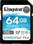 Kingston Canvas Go! Plus R170/W70 SDXC 64GB, UHS-I U3, Class 10 (SDG3/64GB)