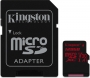 Kingston Canvas React R100/W80 microSDXC 128GB Kit, UHS-I U3, A1, Class 10 (SDCR/128GB)