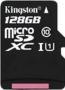 Kingston microSDXC 128GB, UHS-I, Class 10 (SDCX10/128GBSP)