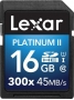 Lexar Platinum II 300x R45/W20 SDHC 16GB, UHS-I, Class 10 (LSD16GBBEU300)