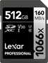 Lexar Professional 1066x Silver Series R160/W120 SDXC 512GB, UHS-I U3, Class 10