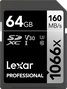 Lexar Professional 1066x Silver Series R160/W70 SDXC 64GB, UHS-I U3, Class 10