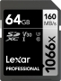 Lexar Professional 1066x Silver Series R160/W70 SDXC 64GB, UHS-I U3, Class 10 (LSD1066064G-BNNNG)