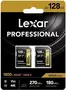 Lexar Professional 1800x Gold Series R280/W210 SDXC 128GB, UHS-II U3, Class 10, 2er-Pack