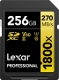 Lexar Professional 1800x Gold Series R270/W180 SDXC 256GB, UHS-II U3, Class 10 (LSD1800256G-BNNNG / LSD1800256G-BNNNU / LSD1800256G-RNNNC)