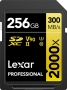 Lexar Professional 2000x Gold Series R300/W260 SDXC 256GB, UHS-II U3, Class 10 (LSD2000256G-BNNAG / LSD2000256G-BNNNG / LSD2000256G-BNNNU)