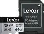 Lexar Professional SILVER PLUS R205/W100 microSDXC 64GB Kit, UHS-I U3, A2, Class 10