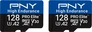 PNY Pro Elite High Endurance R100/W90 microSDXC 128GB Kit, UHS-I U3, A2, Class 10, 2er-Pack