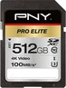 PNY Pro Elite R100/W90 SDXC 512GB, UHS-I U3, Class 10