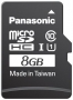 Panasonic Gold R45/W12 microSDHC 8GB Kit, UHS-I, Class 10 (RP-SMGA08GAK)