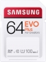 Samsung EVO Plus for Creators R100 SDXC 64GB, UHS-I U1, Class 10 (MB-SC64H/EU)
