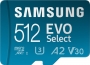 Samsung EVO Select R130 microSDXC 512GB Kit, UHS-I U3, A2, Class 10 (MB-ME512KA)