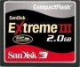SanDisk Extreme III R20/W20 CompactFlash Card 2GB (SDCFX3-2048)