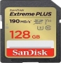SanDisk Extreme PLUS R190/W90 SDXC 128GB, UHS-I U3, Class 10 (SDSDXWA-128G-GNCIN)
