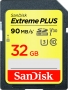 SanDisk Extreme PLUS R90/W60 SDHC 32GB, UHS-I U3, Class 10 (SDSDXWF-032G-GNCIN)