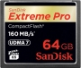 SanDisk Extreme PRO R160/W150 CompactFlash Card 64GB (SDCFXPS-064G-X46)