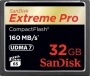 SanDisk Extreme PRO R160/W150 CompactFlash Card 32GB (SDCFXPS-032G-X46)