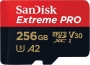 SanDisk Extreme PRO R170/W90 microSDXC 256GB Kit, UHS-I U3, A2, Class 10 (SDSQXCZ-256G-GN6MA)