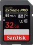 SanDisk Extreme PRO R95/W90 SDHC 32GB, UHS-I U3, Class 10