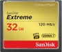 SanDisk Extreme R120/W60 CompactFlash Card 32GB (SDCFXS-032G-X46)