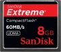 SanDisk Extreme R60/W60 CompactFlash Card 8GB (SDCFX-008G-E61)