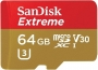 SanDisk Extreme R90/W60 microSDXC 64GB Kit, UHS-I U3, Class 10 (SDSQXVF-064G-GN6AA)