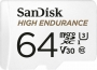 SanDisk High Endurance R100/W40 microSDXC 64GB Kit, UHS-I U3, Class 10 (SDSQQNR-064G-GN6IA)
