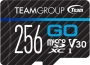 TeamGroup GO R100/W50 microSDXC 256GB Kit, UHS-I U3, Class 10 (TGUSDX256GU303)