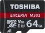 Toshiba Exceria M303 R98/W65 microSDXC 64GB Kit, UHS-I U3, A1, Class 10 (THN-M303R0640E2)