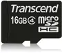 Transcend microSDHC 16GB, Class 4