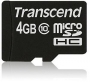 Transcend microSDHC 4GB Kit, Class 10 (TS4GUSDC10)