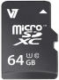 V7 R22/W15 microSDXC 64GB, UHS-I, Class 10